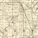 Vintage Map of Sandusky County, Ohio 1891