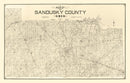 Vintage Map of Sandusky County, Ohio 1891