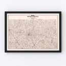 Vintage Map of Seneca County, Ohio 1891