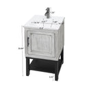 Modern Freestanding Bathroom Vanity With Ceramic Sink, Hot And Cold Faucet, 1 Door Cabinet & Open Shelf by HouseOfZazla