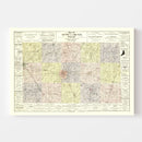 Vintage Map of Seneca County, Ohio 1896
