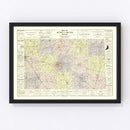 Vintage Map of Seneca County, Ohio 1896