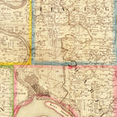 Vintage Map of Washington County, Ohio 1858