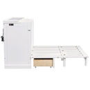 Solid Pine Murphy Bed Chest Cube Cabinet Bed With Charging Station And Large Storage Drawer For Home Office Or Small Room by HouseOfZazla