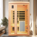 Low Emf Front Door With Heating Panel 2 Person Hemlock Far Infrared Indoor Suana Room - Natural by HouseOfZazla