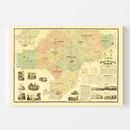 Vintage Map of Clark County, Indiana 1875