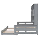 Daybed With All-In-One Cabinet And Shelf