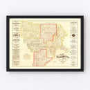 Vintage Map of Floyd County, Indiana 1882