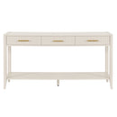 U Style 60" Painted Console Table with 3 Drawers