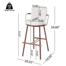 Chaya Indoor Upholstered Bar Stool with Metal Frame by HouseOfZazla