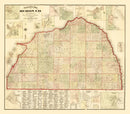 Vintage Map of Huron County, Michigan 1875