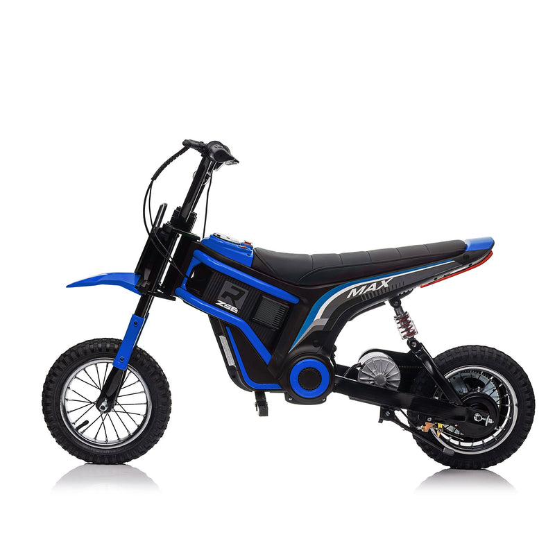 24V14ah Kids Ride On 24V Electric Toy Motocross Motorcycle Dirt Bike-XXL large,Speeds up to 14.29MPH,Dual Suspension, Hand-Operated Dual Brakes, Twist Grip Throttle, Authentic Motocross Bike Geometry