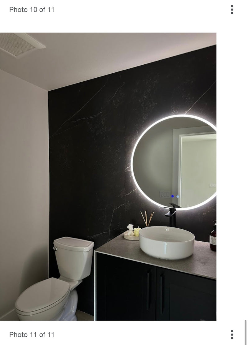 Zeek 30" BackLit LED Round Bathroom Wall Mirror MARD30