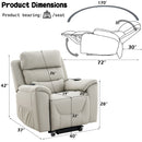 Marsha - Power Recliner With Lift & Massage - Light Gray by HouseOfZazla