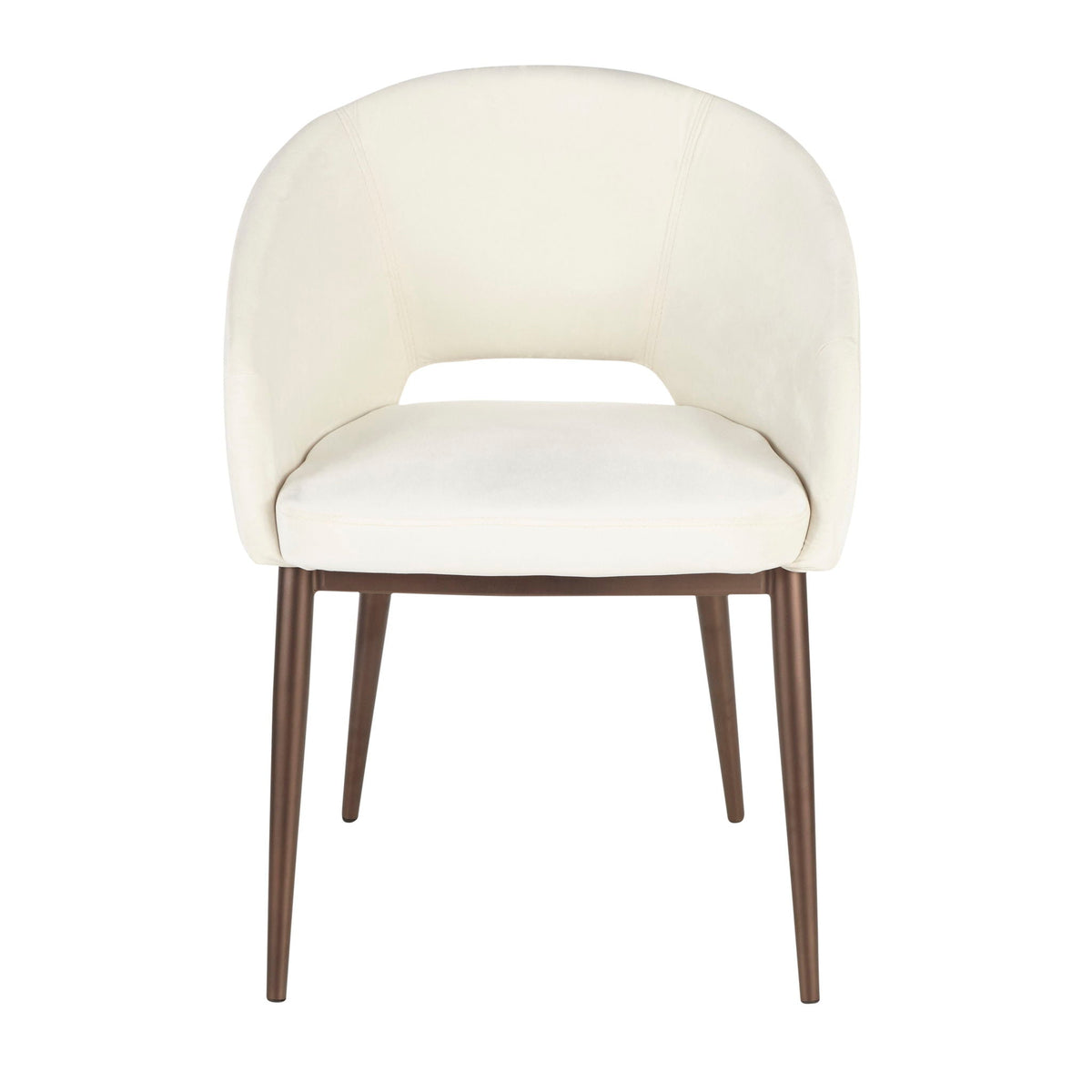 Renee - Contemporary Chair - Cream / Copper, photo 2 of 5