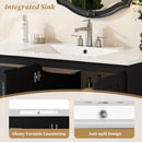 Wall Mounted Bathroom Vanity & Sink, 2 Drawers