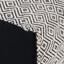 Brynn - Square Pouf - Patterned Black / Natural by HouseOfZazla