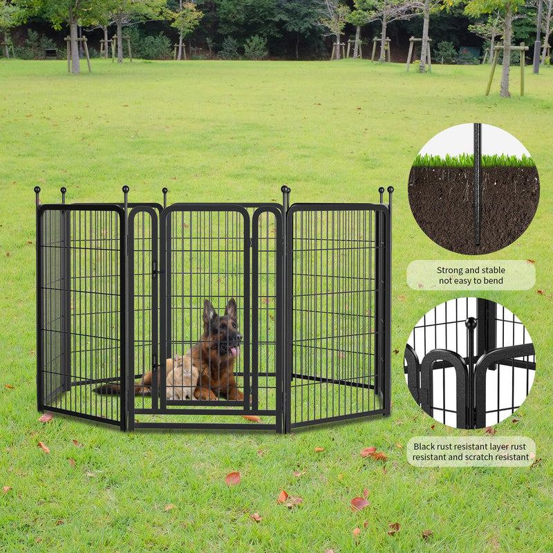 Dog Playpen 8 Panels 40' Height Heavy Duty Dog Fence Puppy Pen for Large Medium Small Dogs Indoor Outdoor Foldable Pet Exercise Pen