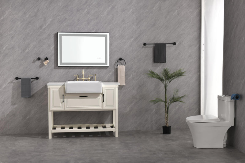 36x24 LED Lighted Bathroom Wall Mounted Mirror with High Lumen+Anti-Fog Separately Control