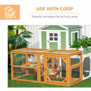 55" Wooden Chicken Coop Add-on Expansion, Mini Chicken Coop Outdoor Chicken Run Hen House with Combinable Design
