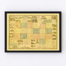 Vintage Map of Fond du Lac County, Wisconsin 1858