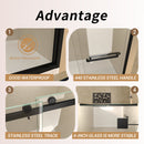 Semi-Frameless Double Sliding Glass Shower Doors