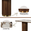 Willene - Ceramic Top Dining Table - Walnut by Unique Piece Furniture