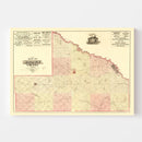 Vintage Map of Brown County, Minnesota 1886