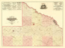 Vintage Map of Brown County, Minnesota 1886