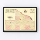 Vintage Map of Brown County, Minnesota 1886