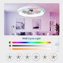 23.6" Modern RGB Ceiling Fan with Lights by HouseOfZazla
