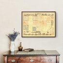 Vintage Map of Clinton County, Iowa 1865