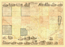 Vintage Map of Clinton County, Iowa 1865
