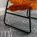 Accent Chair - Modern Industrial Slant Armchair with Metal Frame - Premium High Density Soft Single chair for Living Room Bedroom