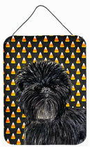 Affenpinscher Candy Corn Halloween Portrait Wall or Door Hanging Prints