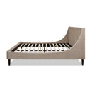 Aspen Vertical Tufted Headboard Platform Bed Set, King, Mink Beige Performance Velvet