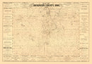 Vintage Map of Dickinson County, Iowa 1883