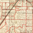 Vintage Map of Buchanan County, Iowa 1895
