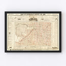 Vintage Map of Buchanan County, Iowa 1895