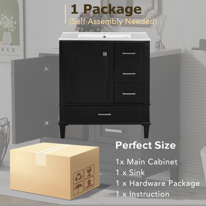 30" Bathroom Vanity with Sink Combo Set, photo 9 of 10