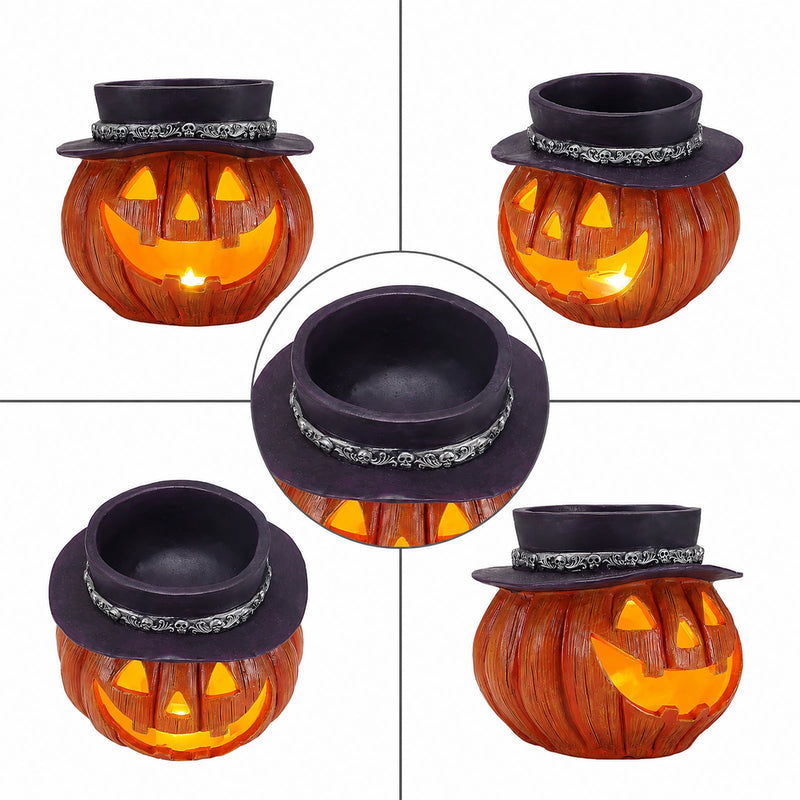 Halloween Pumpkin Candy Bowl With Witch Hat, photo 9 of 10