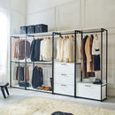 Fiona - Walk-In Closet System, Freestanding - White by HouseOfZazla