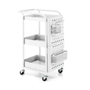 3-Tier Utility Storage Cart with DIY Pegboard Baskets by LJGDeals
