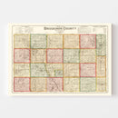 Vintage Map of Brookings County, South Dakota 1897
