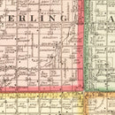 Vintage Map of Brookings County, South Dakota 1897