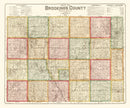 Vintage Map of Brookings County, South Dakota 1897