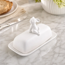 Porcelain Sitting Bunny Butter Dish by Arthur Court Designs