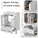 Bathroom Vanity With Integrated Undermount Ceramic Sink, 2 Doors And 1 Drawer, Soft Close Hinges