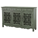 Naomi - 3 Drawer Scrollwork Accent Cabinet - Green