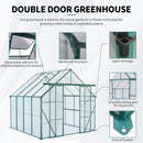 Double Door Polycarbonate house Raised Base And Anchor Aluminum Heavy Duty Walk In houses For Outdoor Backyard In All Season by HouseOfZazla